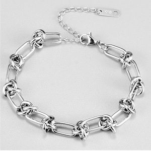 Stainless Steel Knotted Style Bracelet